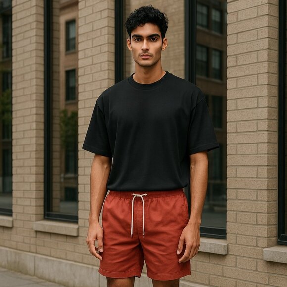 CREATE UNISON Burnt Sienna Men's Shorts LARGE - Picture 1 of 6